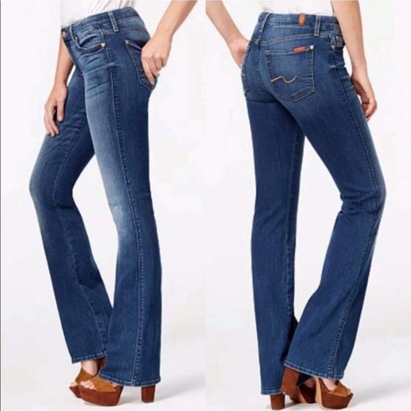 7 For All Mankind Denim - 7 for all Mankind Original Bootcut Jeans-Short